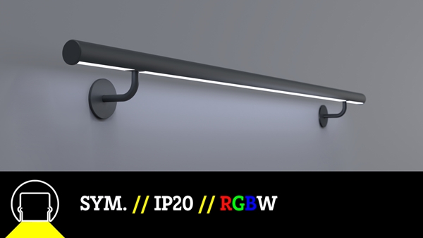 LED-Handlauf nach Maß - Gray - sym - IP20 - RGBW